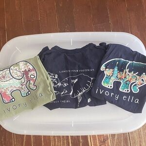 Ivory Ella Colorful Elephant Tees bundle
